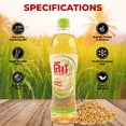 thumbnail image 4 of Fusion Select 1 Liter Rice Bran Oil For Cooking - Vegetable Oil with High Smoke Point, Neutral Flavor - Rich in Omega 3, Oryzanol, Vitamin E - For Frying, Baking, Sauces, Marinade, Salad Dressing, 4 of 7