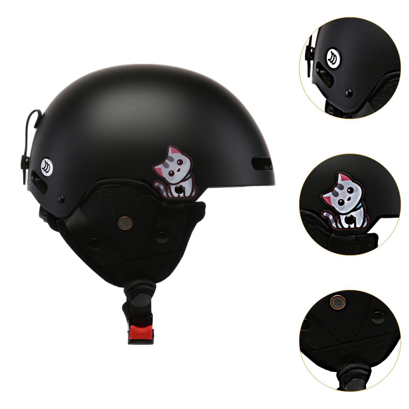 colaxi Ski Helmet Adjustable Portable Snow Helmet for Bicycling Biking Road Cycling Black