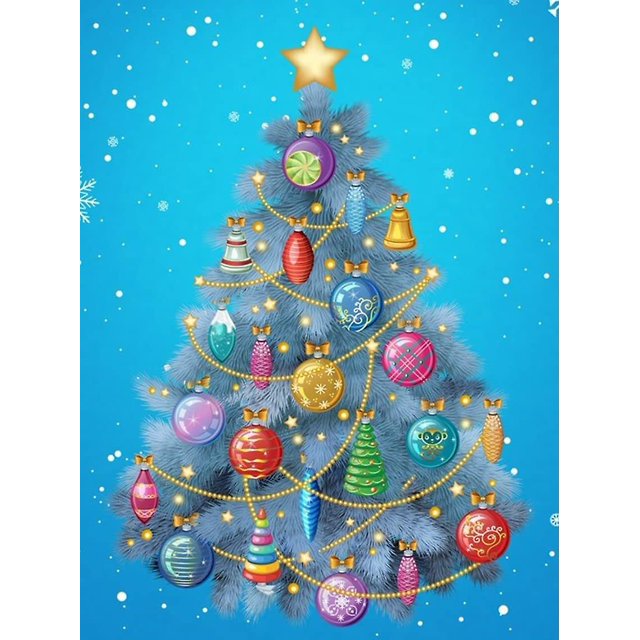 Christmas Tree Diamond Painting Kits For Adults, Full Drill Christmas Tree Rhinestone Diamond Painting For Beginner Adults Diamond Arts Home Wall Deco