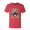 thumbnail image 3 of Dean Russo Best Dog Dog Lover Mens Premium Tri Blend T-Shirt, Vintage Red, X-Large, 3 of 6
