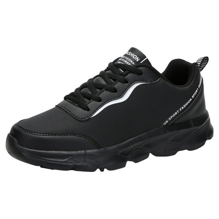 

Fauean Womens Sneakers Comfortable Thick Soled Sneakers Breathable Soft Soled Travel Shoes Black Size 41