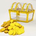 thumbnail image 6 of Cheers.US Plastic Transparent Antique Pirate Treasure Box with Lock and Key, Treasure Toy Box PrizesToy Can be Used For Long Time,Premium Texture and Exquisite Workmanship for Kids, 6 of 14