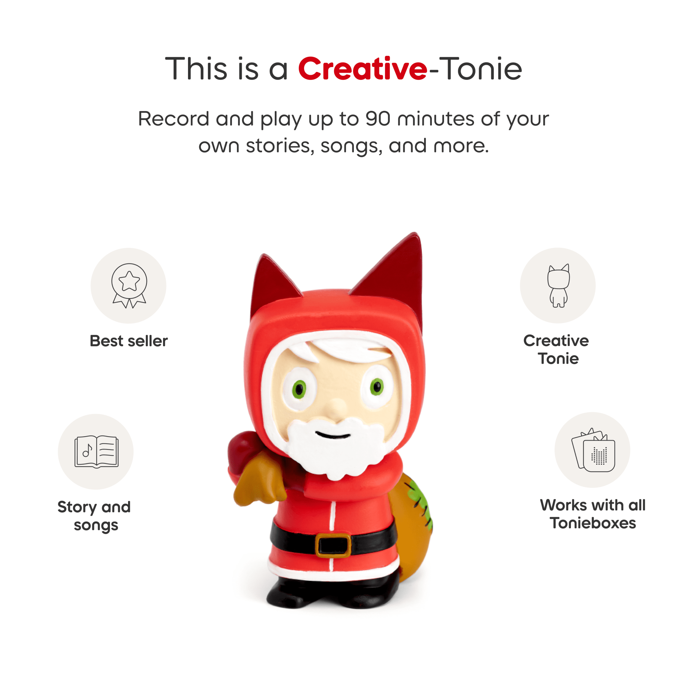 tonies Santa Creative Audio Toy Figurine - Record and Upload up to