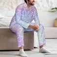 thumbnail image 7 of Salouo Fish Scale1 Print Button-Front Long Sleeve Pajama Set for Men, Soft 2Pjs Men's Long Sleeve Sleepwear-Large, 7 of 7