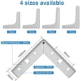 thumbnail image 3 of Juego de 4 patas plateadas para muebles, carga de hasta 800 kg, pata de mesa de metal moderna en forma de triángulo de 10 cm, pata de mueble en forma de horquilla para armario, sofá, 3 of 5
