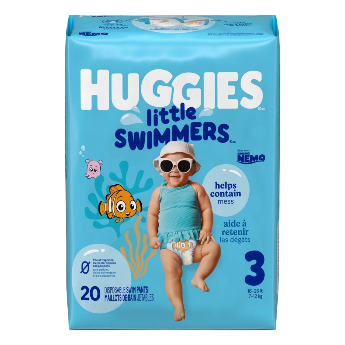 Little Swimmers Disposable Swim Diapers - Size 4 (Medium) - 36ct