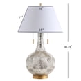 thumbnail image 3 of JONATHAN Y Highland 30.75" Gourd Glass LED Table Lamp, Mercury Silver/Gold, JYL6206A, 3 of 8