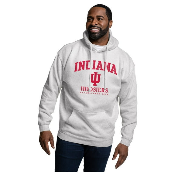 Men's League Collegiate Wear Heather Gray Indiana Hoosiers Essentials 2.0 Fleece Pullover Hoodie