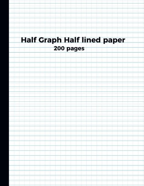 half graph half lined paper 200 pages walmartcom