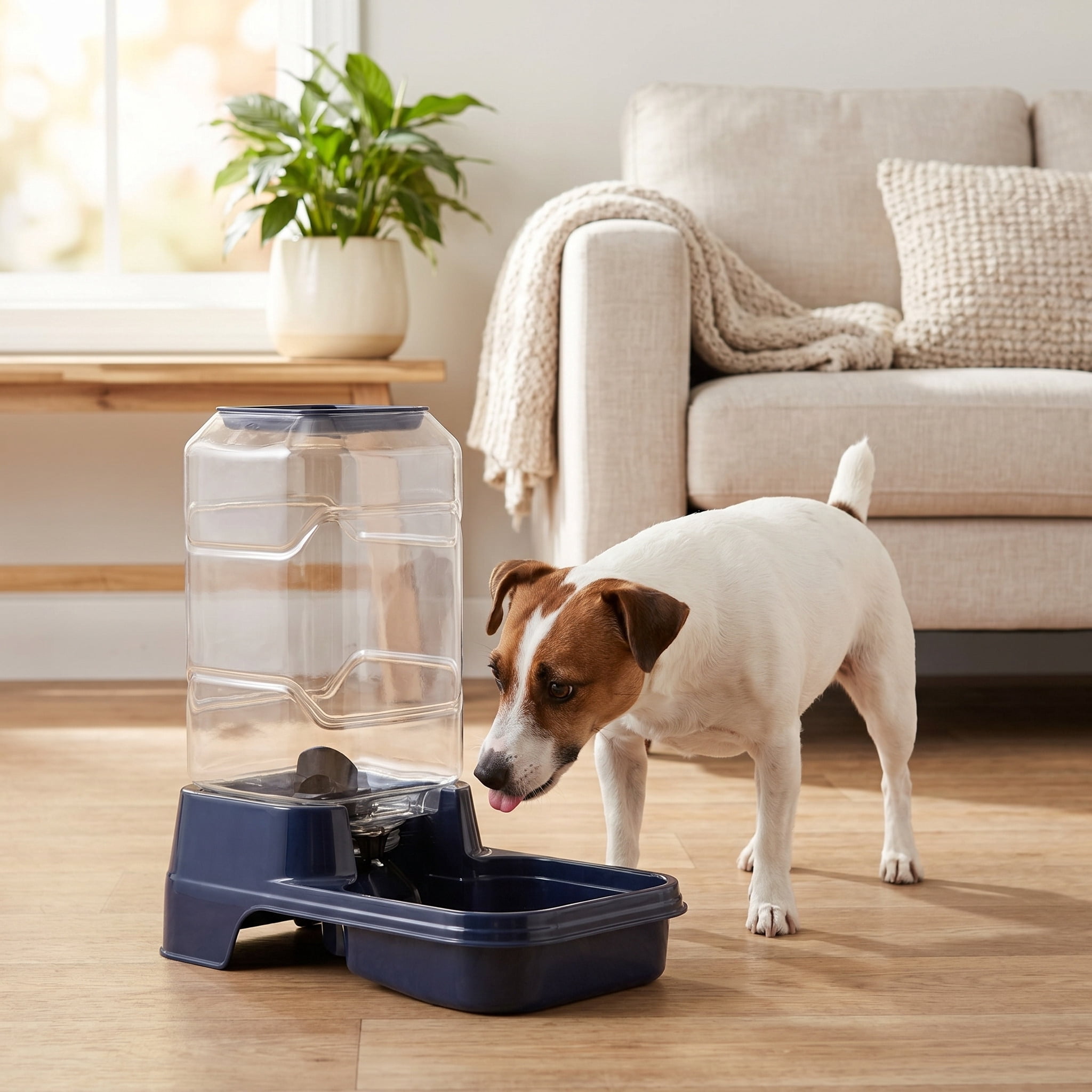 (2 pack) Vibrant Life 3 lb Gravity Feeder for Small Pets, Navy
