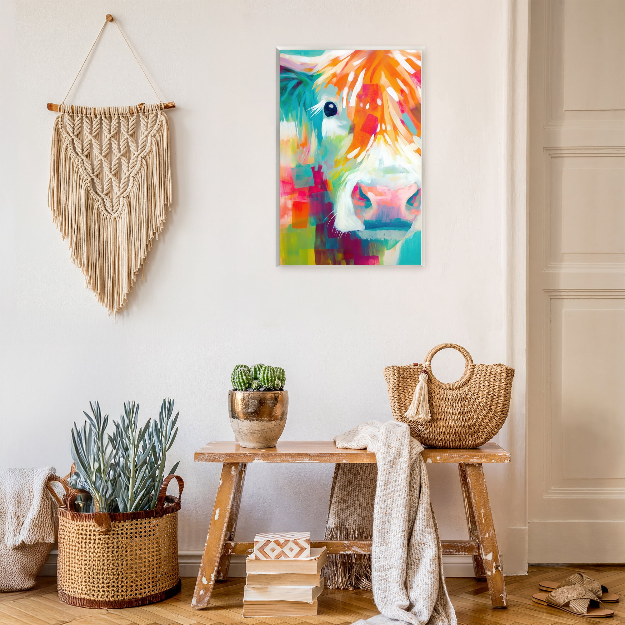 Stupell Industries Highland Portrait in Brights Wall Plaque Art, design by Chromatic Storm Studio