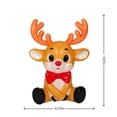 thumbnail image 5 of Christmas Sitting Reindeer Resin Figurine, Cute Red Nosed Deer with Bow, Christmas Decor, Holiday Tabletop Statue for Porch Mantel Shelf Entryway and Indoor Home Decor Display Accent, 5 of 7
