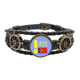thumbnail image 1 of Soy de Timor Oriental Pulsera marina tejida en cuero, 1 of 4