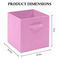 thumbnail image 4 of WERSEON Fabric Storage Bins, 6 Pack Durable Storage Cubes with Handles, 11" Foldable Cube Baskets for Closet and Toys, Pink, 4 of 10
