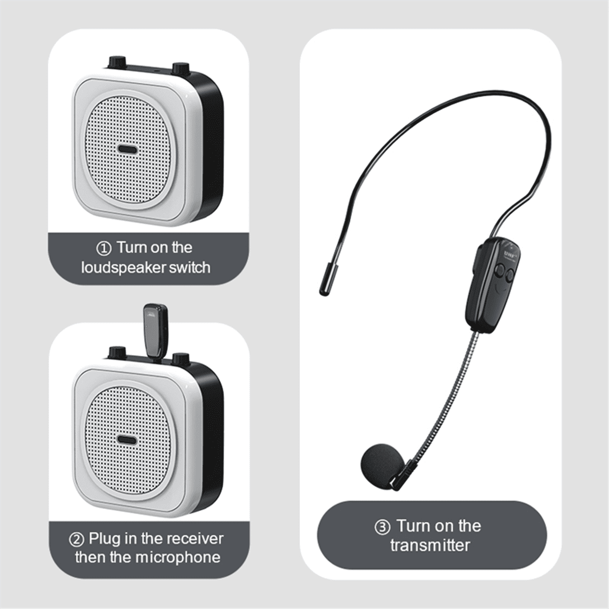 Wireless Headset Microphone for Voice Amplifiers Wireless Microphone Headset Wireless Microphone Headset for Teaching