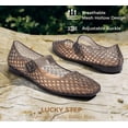 thumbnail image 4 of LUCKY STEP Womens Jelly Ballet Flats Buckle Strap Lightweight Mesh Clear Beach Sandals,Black, 4 of 11