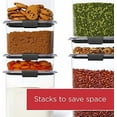 thumbnail image 5 of Brilliance Pantry Food Storage Containers, Set of 4 (8 Pieces), BPA-Free, Clear, Airtight, 5 of 7