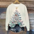 thumbnail image 2 of Enjoytime Women Fall Clothes Christmas Tree Graphic Long Sleeve Pullover Tops Winter Casual Lightweight Fashion Crewneck Sweatshirts Women, 2 of 4