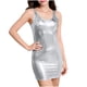 thumbnail image 1 of TaTaai Women's Sleeveless Bodycon Mini Dress Shiny Patent Leather Metallic Gold Casual Party Club Night Out Fitted Dress Wear Gift, 1 of 6