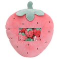 thumbnail image 1 of Creative strawberry cushion carrot pillow cartoon fruit doll snack bag plush toy cushion doll, 1 of 5