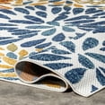 thumbnail image 4 of nuLOOM Monique Floral Indoor/Outdoor Blue 2' 6" x 8' Modern Runner Rug, 4 of 9