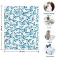 thumbnail image 4 of Blue Butterfly Pattern Blanket,Comfortable Soft Flannel Throw Blanket,All Season,Warm Lightweight Blankets for Sofa Bed Couch Living Room Chair,30"x40", 4 of 4