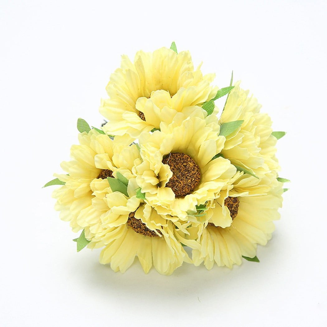 Details about   6X Artificial Silk Gerbera Daisy Flower Fake Bouquet Home Decor Wedding D9L R3H9 