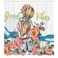 thumbnail image 2 of Ambesonne Chill Shower Curtain, Girl Rose Flourish, 69"Wx70"L, Multicolor, 2 of 2