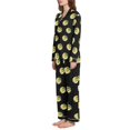 thumbnail image 2 of FORMRS Womens Pajama Set Long Sleeve Top and Pants with Pockets Soft Comfy Lounge Sleepwear, Sizes S-2XL, Black Volleyball Pattern, 2 of 7