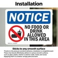 thumbnail image 3 of (2 Pack) No Food Or Drink Allowed In This Area Sign, 3 of 7