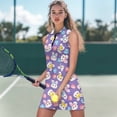 thumbnail image 2 of Yuyamidu Cute Rabbit Womens Tennis Golf Dresses Easter Eggs Comfortable Womens Golf Clothes with 2 Pockets Built in Shorts Breathable Tennis Dress Size XS Slim Fit Summer Clothes, 2 of 7
