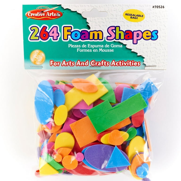 Foam Shapes – Assorted, 1/2 lb. - Foam Sheets & Shapes - Craft Basics - The  Craft Shop, Inc.