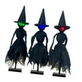 thumbnail image 5 of Witch Figurines Halloween Decoration with Stand Lighted Statues Handcrafted Primitive Design for Fireplace Desktop, 5 of 9