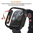 thumbnail image 6 of For Apple Watch Series 6/5/4/SE 2 [44mm] Case, IC ICLOVER [Looks like Ultra Protector Case] Full Cover Snap-on Cover with Built-in Clear Glass Screen Protector for iWatch Series 6/5/4/SE 2, Black, 6 of 8