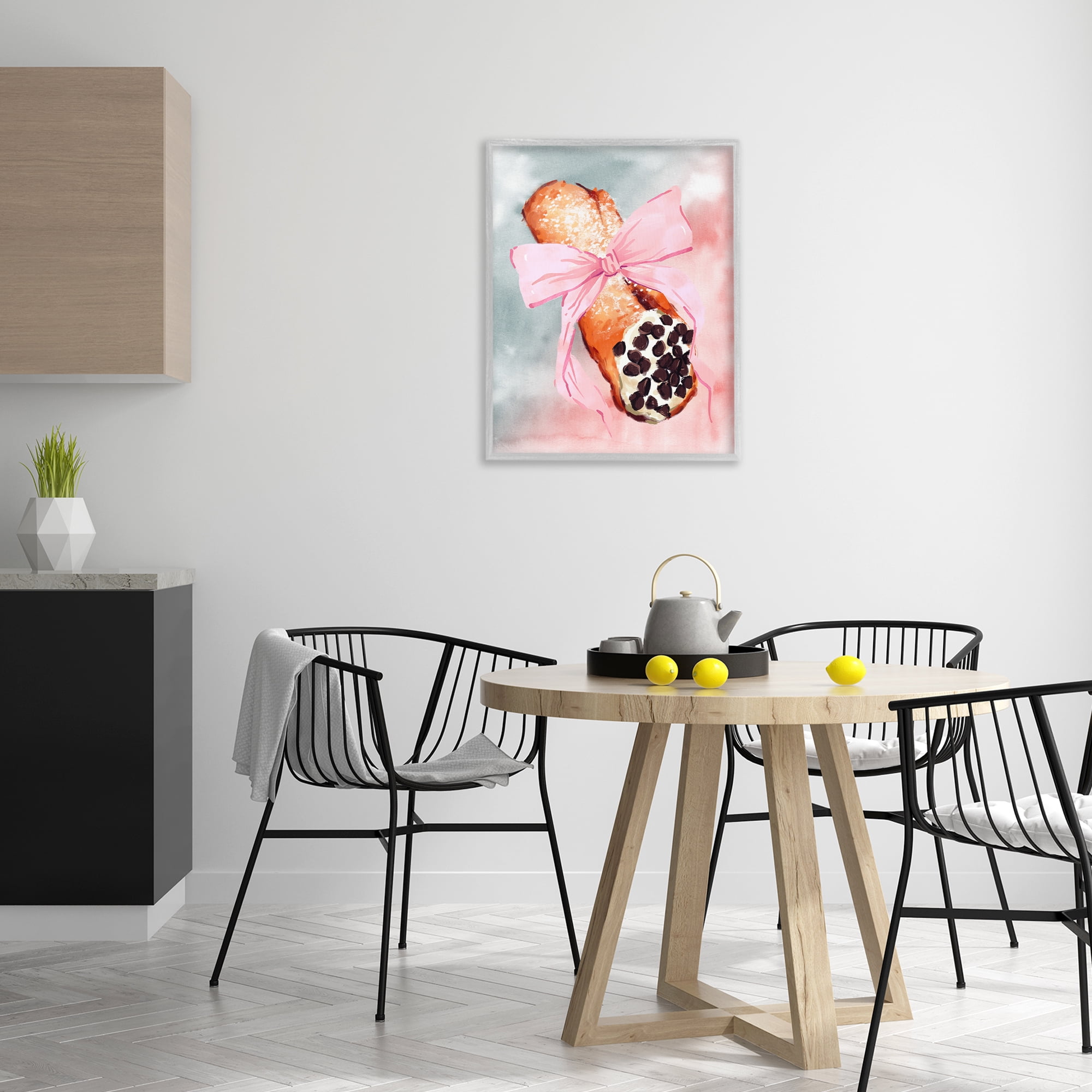 Stupell Industries Glam Cannoli Pastry Food & Beverage Painting Gray Framed Art Print Wall Art, 24 x 30