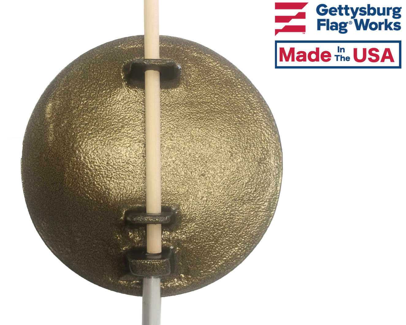 Gettysburg Flag Works Aluminum Grave Marker Korean War Veteran, Cemetery Memorial Flag Holder, Veteran, Made in USA