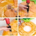 thumbnail image 3 of Flotador inflable grande para piscina de piña, silla de piscina para adultos y niños, flotador inflable para piscina, juguete para fiesta en la piscina con válvulas de liberación rápida JM, 3 of 5