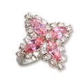 thumbnail image 1 of Bague en Laiton Rhodié avec AAA Grade CZ&44; Rose - Taille 5, 1 of 1