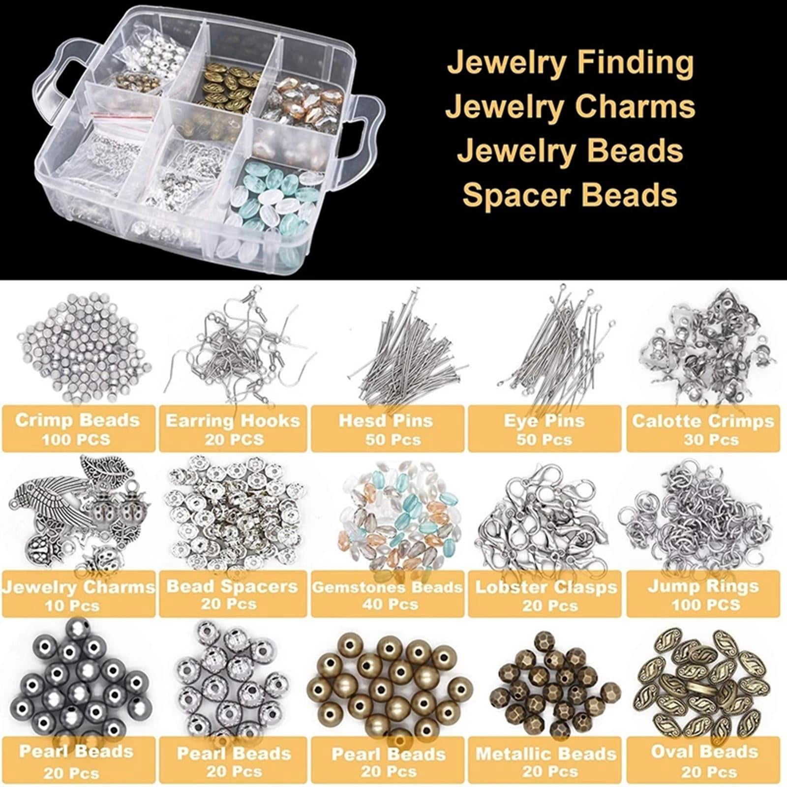 FVDPWYE 1171 Pieces Jewelry Making Supplies Includes Findings of Bead DIY Jewelry Pliers