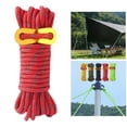 thumbnail image 4 of 4m Outdoor Guy Lines Tent Cords Lightweight Camping Rope with Aluminum Guylines Adjuster Tensioner for Tent Tarp, Canopy Shelter - Red, 4 of 10