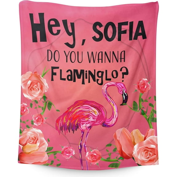 Flamingo Blanket Gifts - 60x50 Inches Aesthetic Throw Blanket for Women & Girls - Pink Soft Fuzzy Blankets for Bed, Couch & Travel, Gifts for Flamingo Lovers