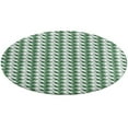 thumbnail image 5 of Aesthetic Leaf Green And White Ripple Round Carpet Circle Rug Outdoor Patio Area Rug Washable Large Area Rugs Hallway Room Decor Fitness Mats, 5 of 8