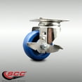 thumbnail image 2 of 3.5 Inch 316SS Solid Polyurethane Wheel Swivel Top Plate Caster with Brake SCC, 2 of 2