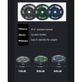 thumbnail image 2 of EONFITOmni Olympic Bumper Weight Plates Low-Bounce Rubber Plates Set 160lb Color Fleck 2 inch for Weight Lifting & Strength Training Home Gym, 2 of 9