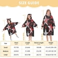 thumbnail image 3 of BZSMCE Wearable Blanket Hoodie Fashion Grunge Red Stars Home Wear, 3 of 7