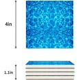 thumbnail image 3 of POGLIP Ocean Blue Water Ripple Set of 6 Coaster for Drinks, Absorbent Ceramic Stone Coasters Cup Mat with Cork Base for Home Kitchen Room Coffee Table Bar Decor, 3 of 4
