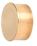 CRL HR15FPB Polished Brass Flat End Cap for 1-1/2' Round Tubing
