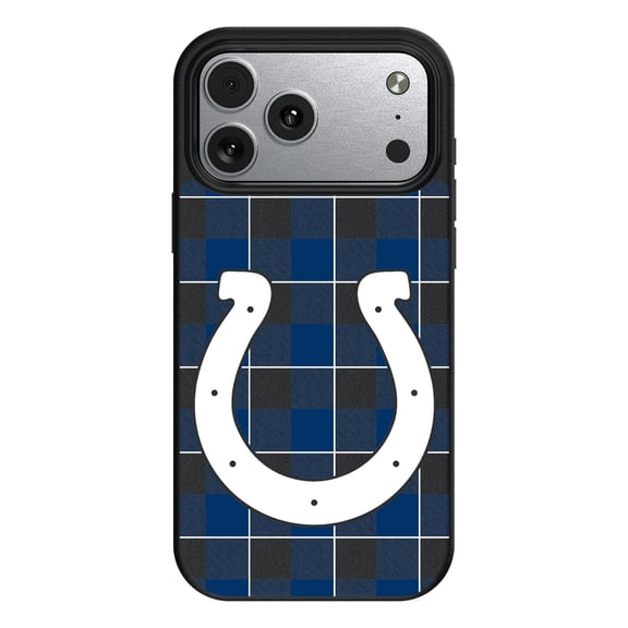 Keyscaper Indianapolis Colts Plaid Magnetic Bump iPhone Case
