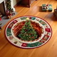 thumbnail image 1 of Christmas Decorations Carpet 3D Stereo Christmas Round Carpet Christmas Tree Snowman Holiday Scene Mat Non Christmas Decorative Rug For Living Room And Bedroom Visual carpet, 1 of 5