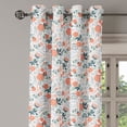 thumbnail image 2 of Ambesonne Floral Grommet Curtain, Shabby Nature Botanical, 50" x 84", Almond Green Salmon, 2 of 6